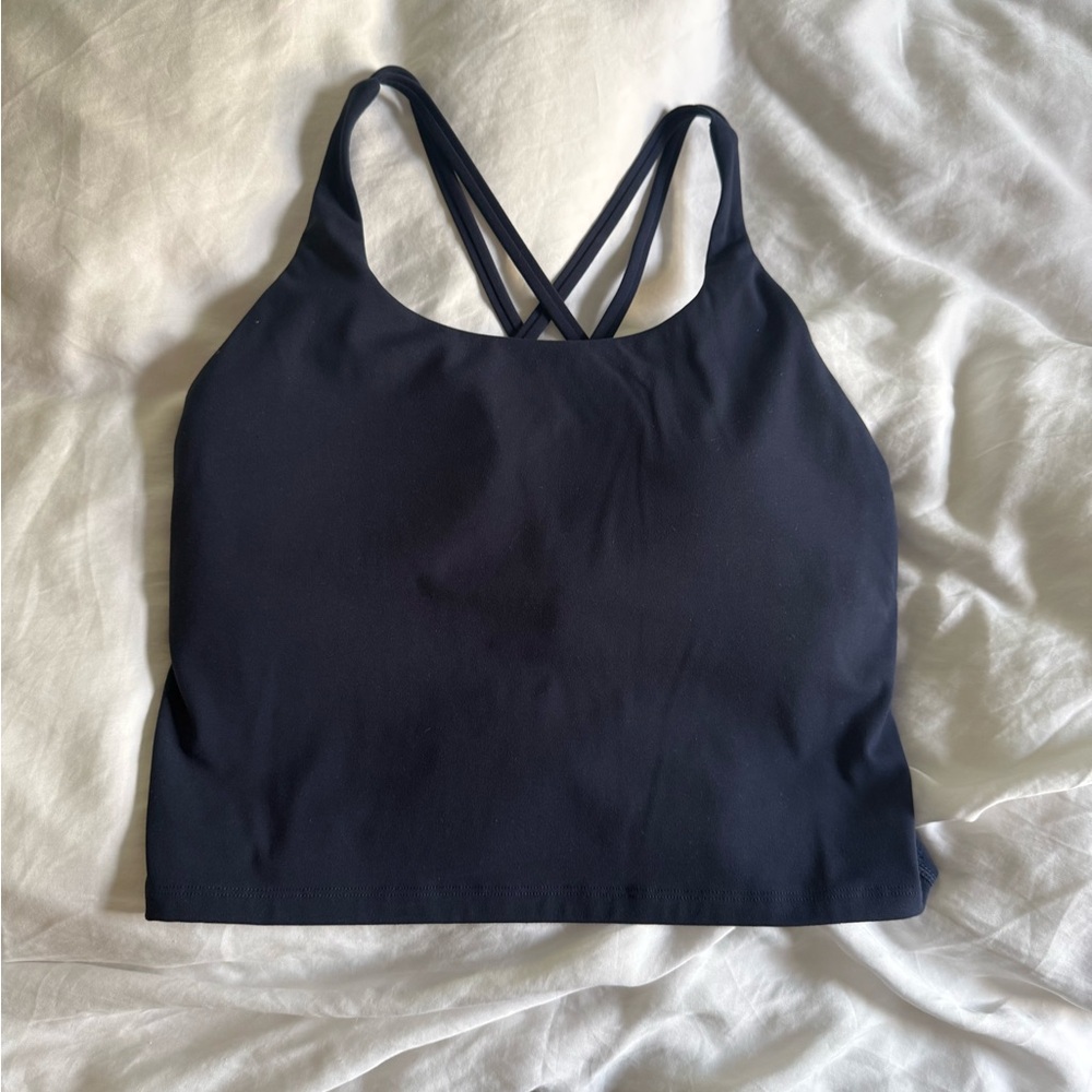 HeyNuts navy Strappy cropped tank